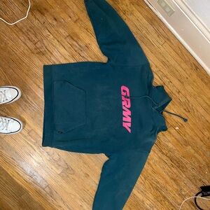 Teal Hoodie with Pink GRMY Logo